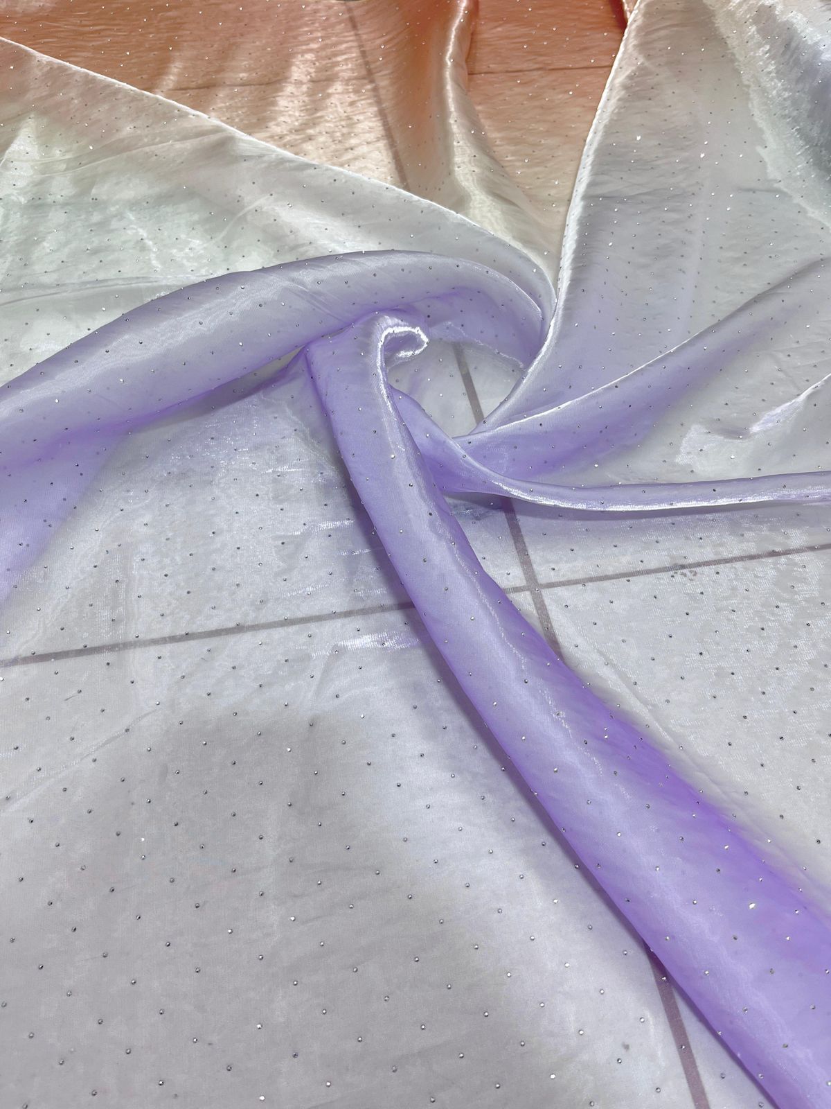 Shaded Organza with Siroski Work 54 inch width