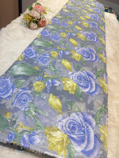 Rose Imported Organza Jacquard  54 Inch  width