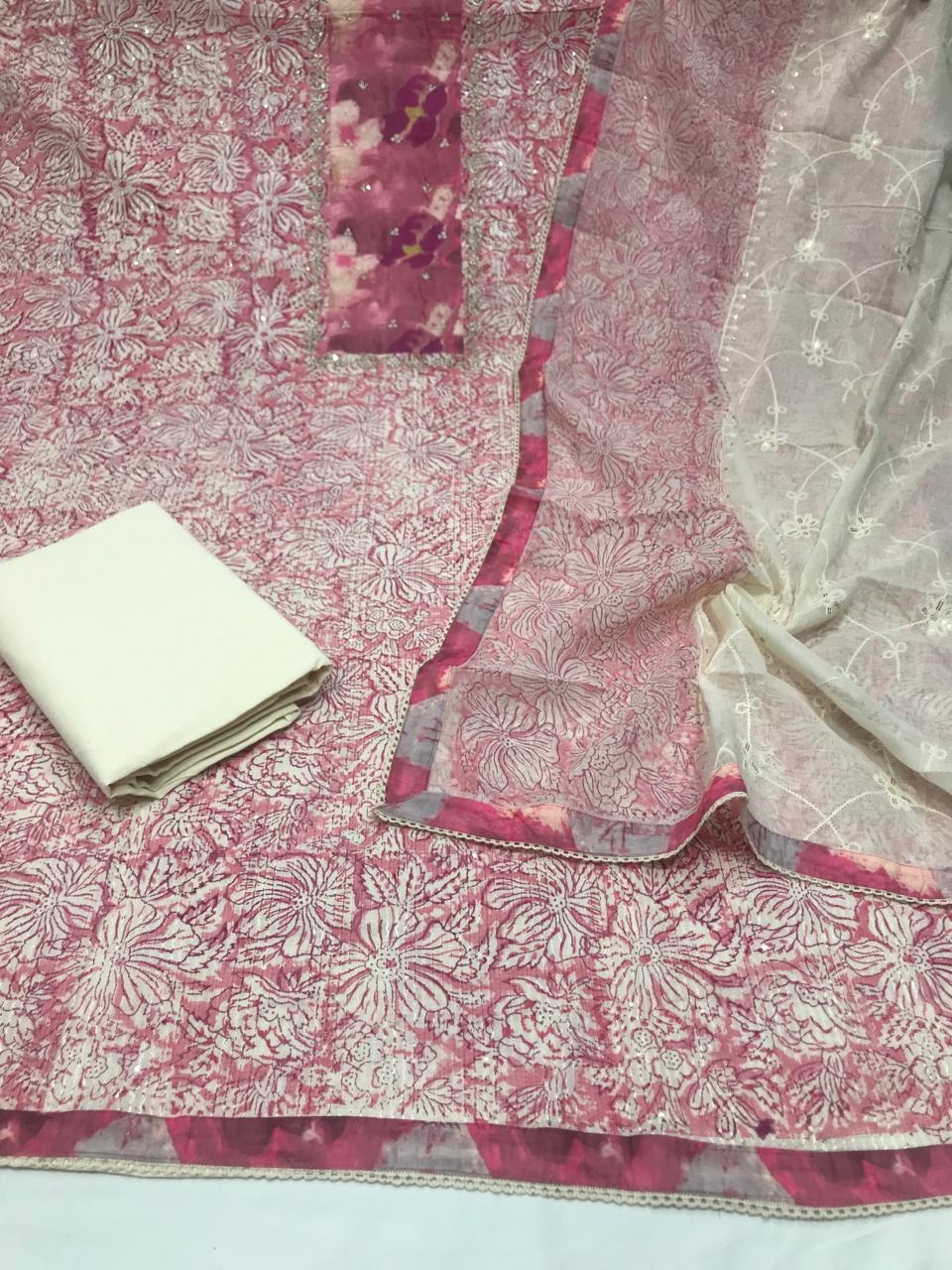 Very Beautiful unstitched cotton suits