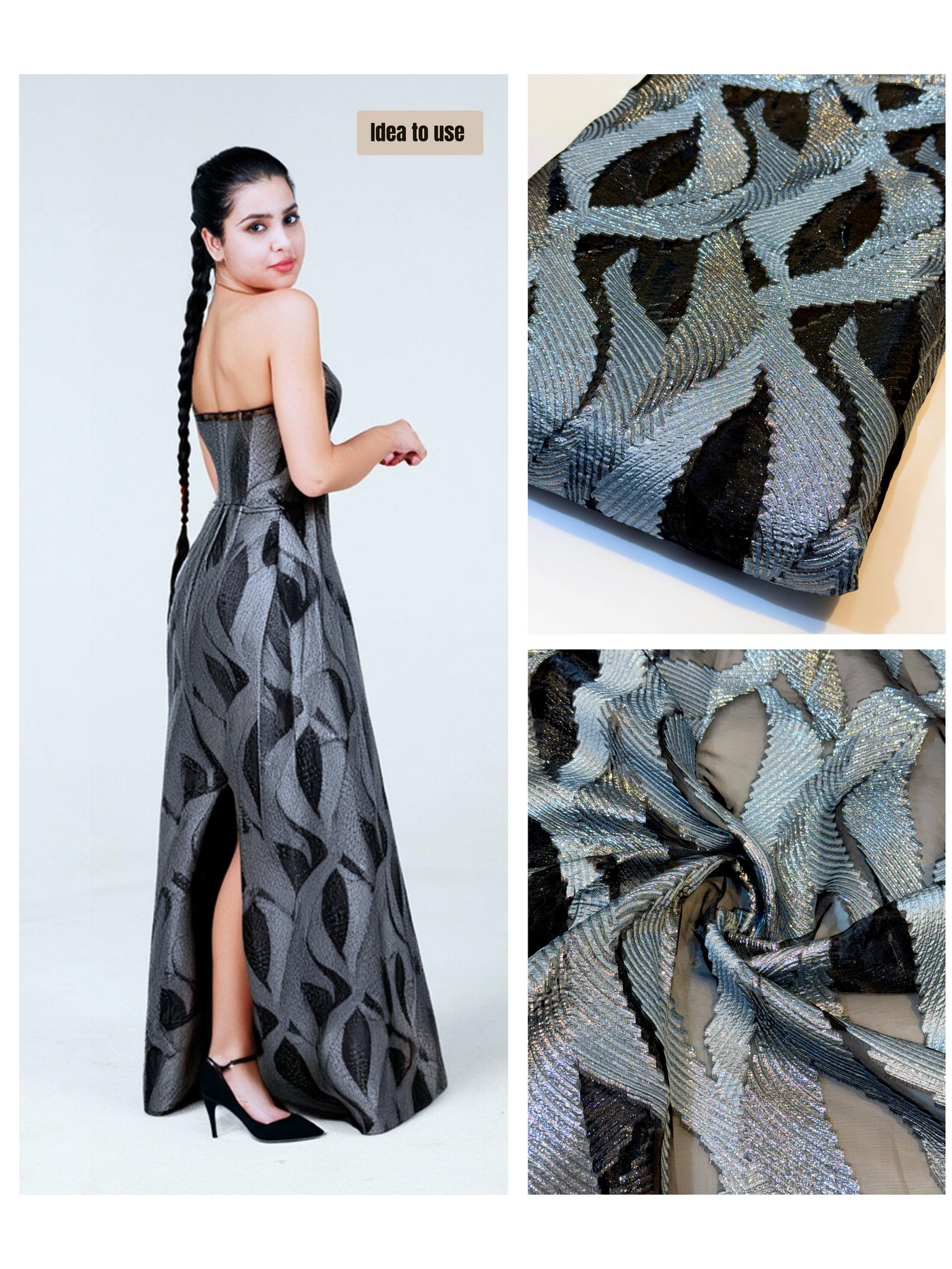 Fiora Big Width Organza Jacquard Fabric 55 inch width