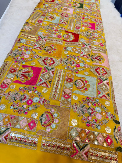 Arzoo Georgette Thread and Sequins Embroidery 44 Inch width