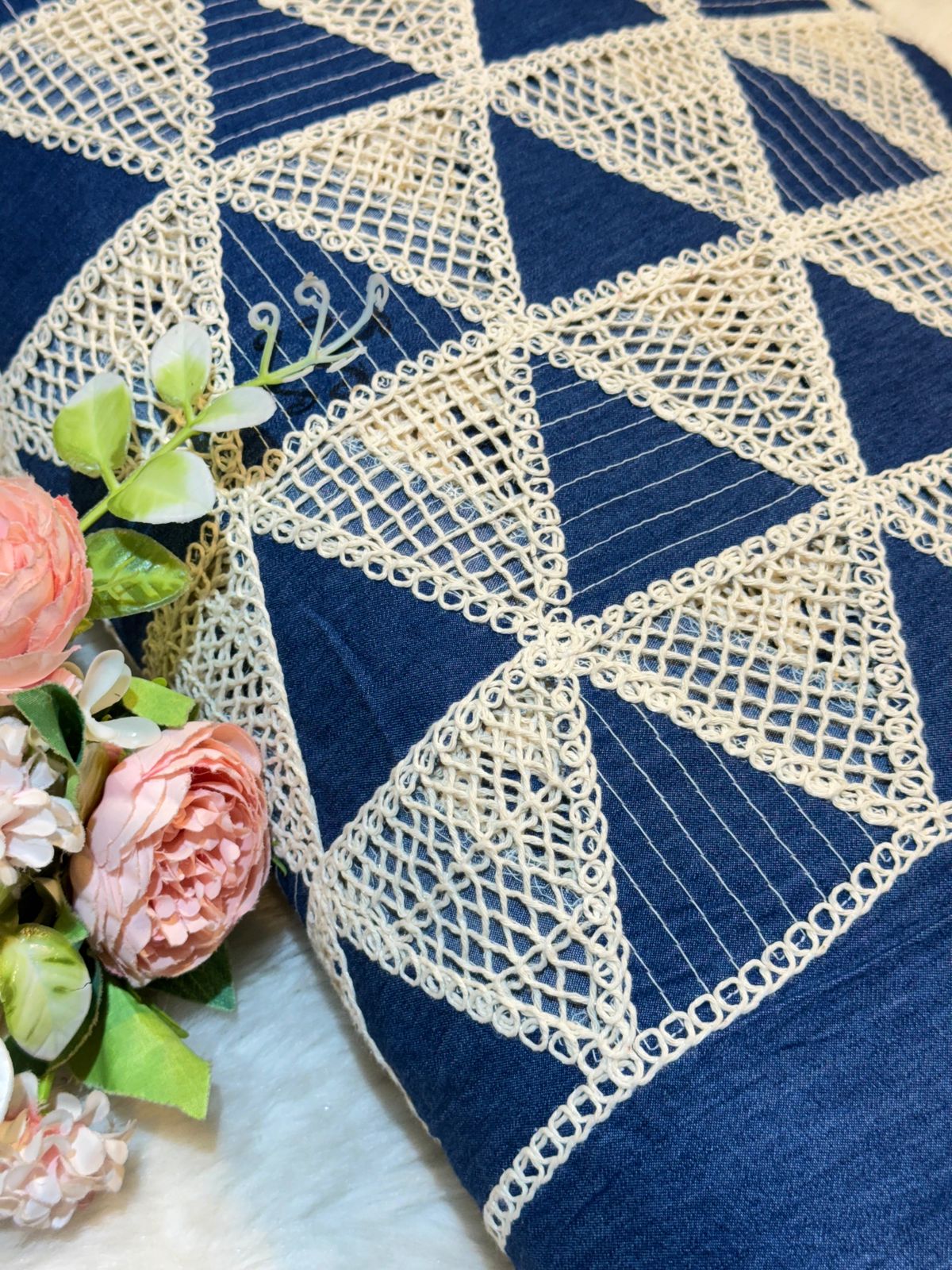 Denim Crochet Fabric big width 50 inch