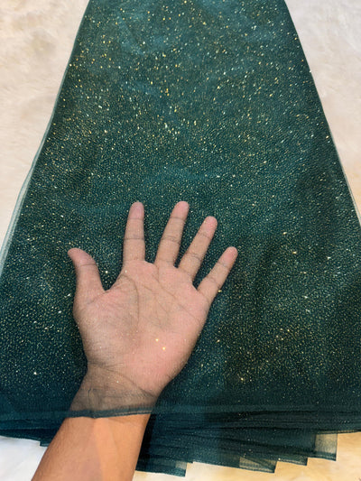 (Wholesale Pack of 10 Meter ) Imported  Sparkle Nets 54 inch width Glitter