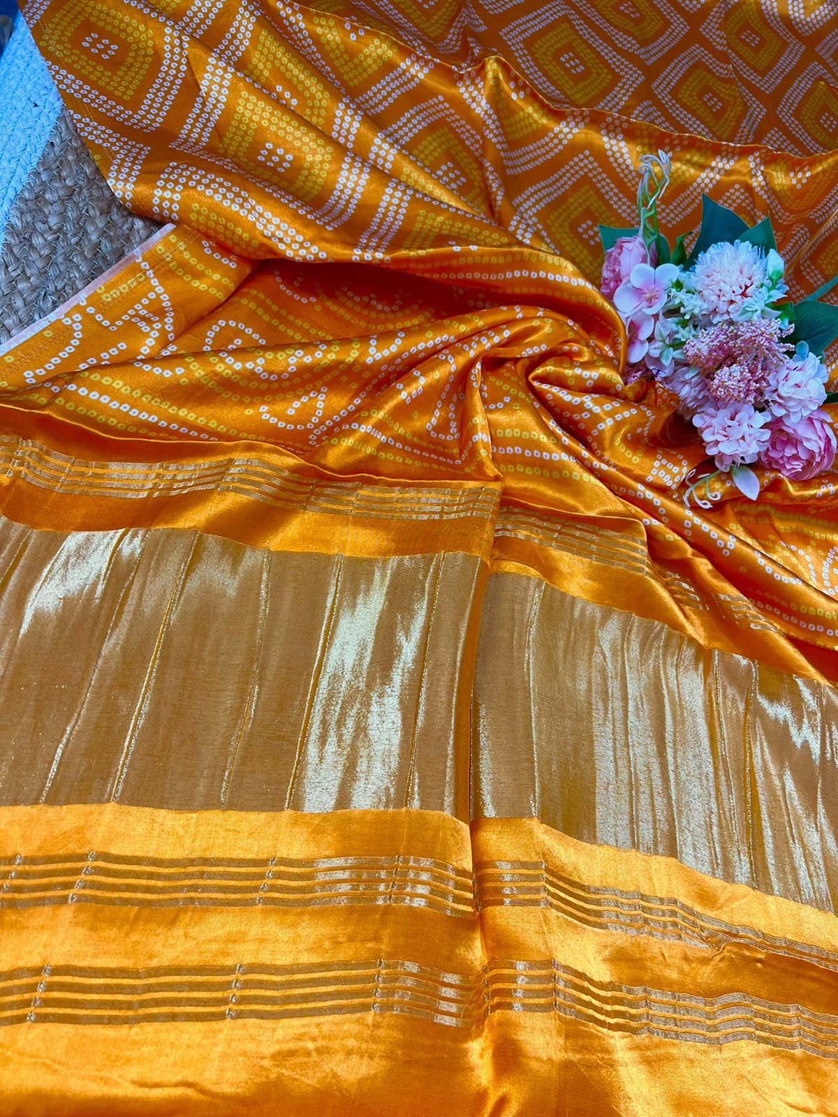 Pure Viscose Gajji Silk  Bandhni Dupatta 2.50 meter length