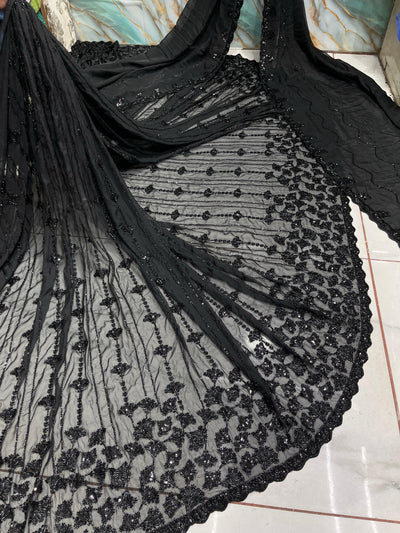 (Mix and Match )Chiffon Georgette  Embroidery  54 inch width / Chiffon-Georgette  Dupatta With Two side borders  37 inch width