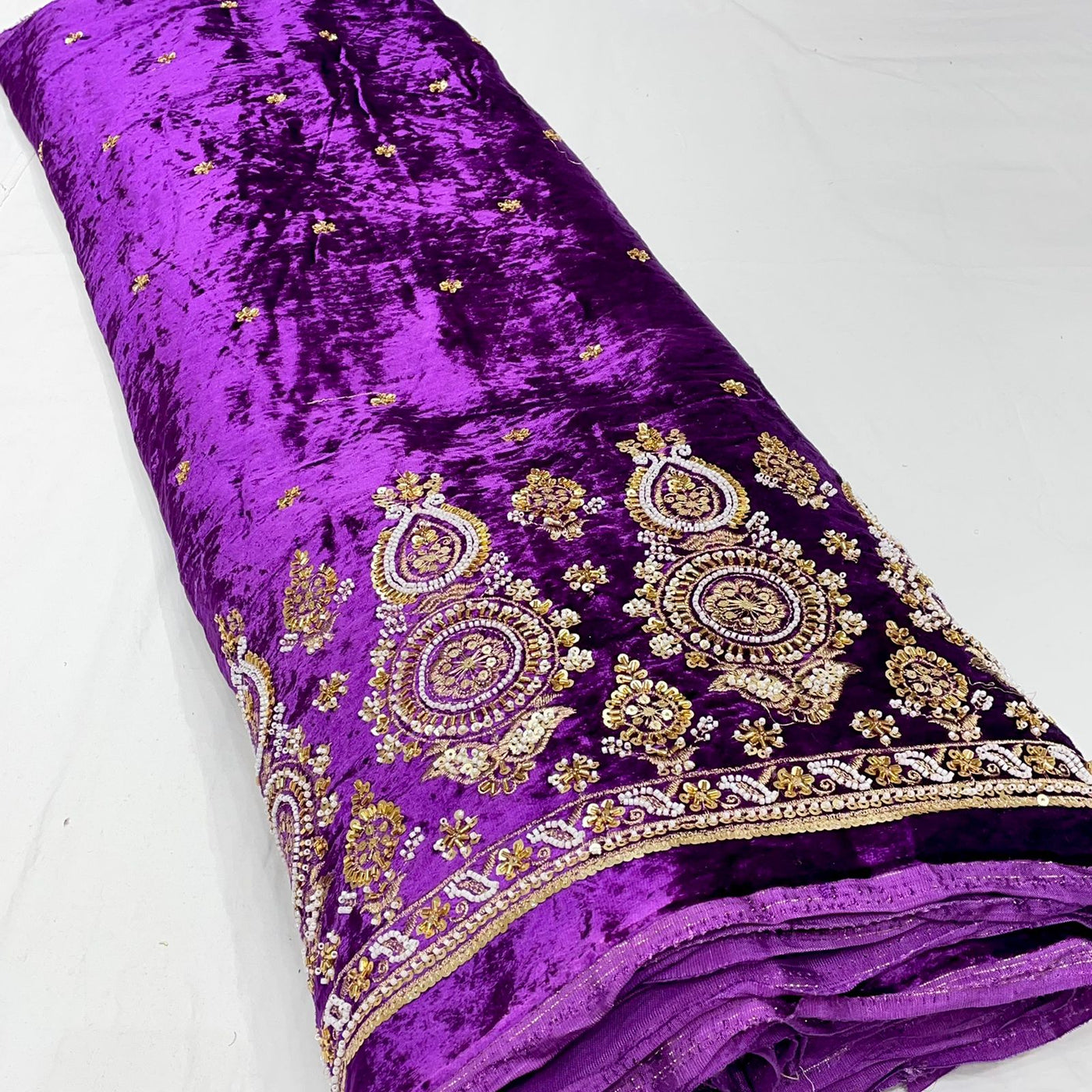 Akaay Pure Velvet Handwork Embroidery 44 Inch width