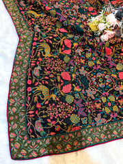 Black Original Georgette Shikargarh Dupatta 2.30 Meter Length