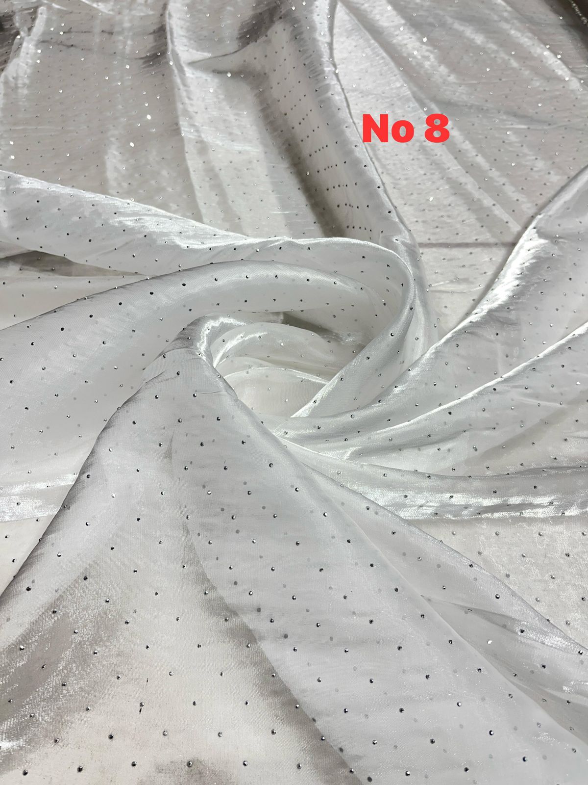 Organza Tissue With Siroski Work 54 inch width