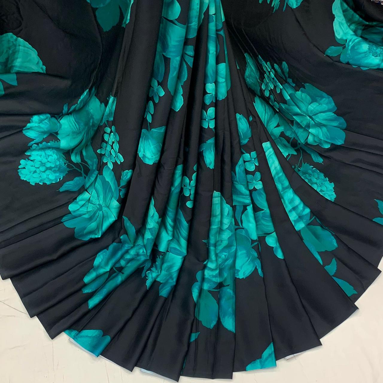 Satin Georgette Floral prints 44 Inch width