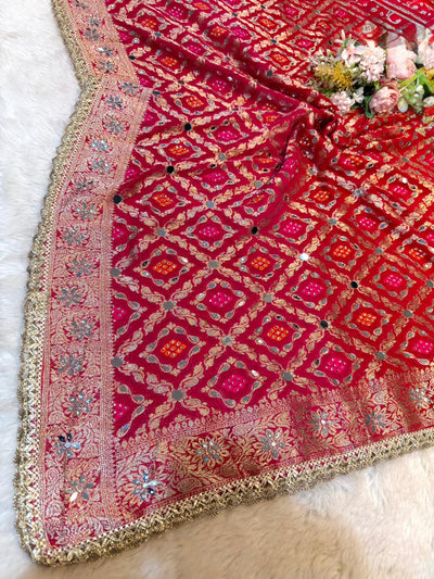 Sheeshmahal Pure Georgette Handwork Dupatta 2.35 meter length