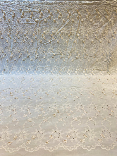 Imported Pure Cotten Chikan Lacework 48 inch width