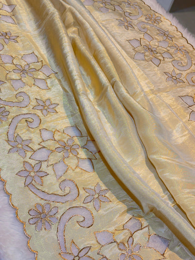Pure Zari Tissue Mehz Cutwork Dupatta with scalloped dupatta 2.40 meter length