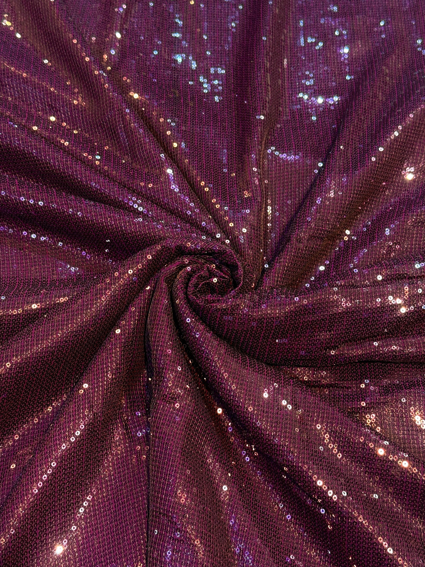 Wine Georgette Flat Sequins Sheet Embroidery 44 inch width