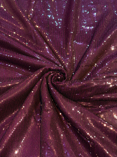 Wine Georgette Flat Sequins Sheet Embroidery 44 inch width
