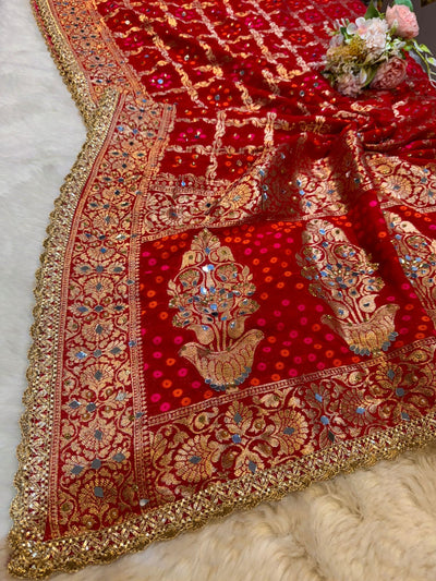 Sheeshmahal Pure Georgette Handwork Dupatta 2.35 meter length