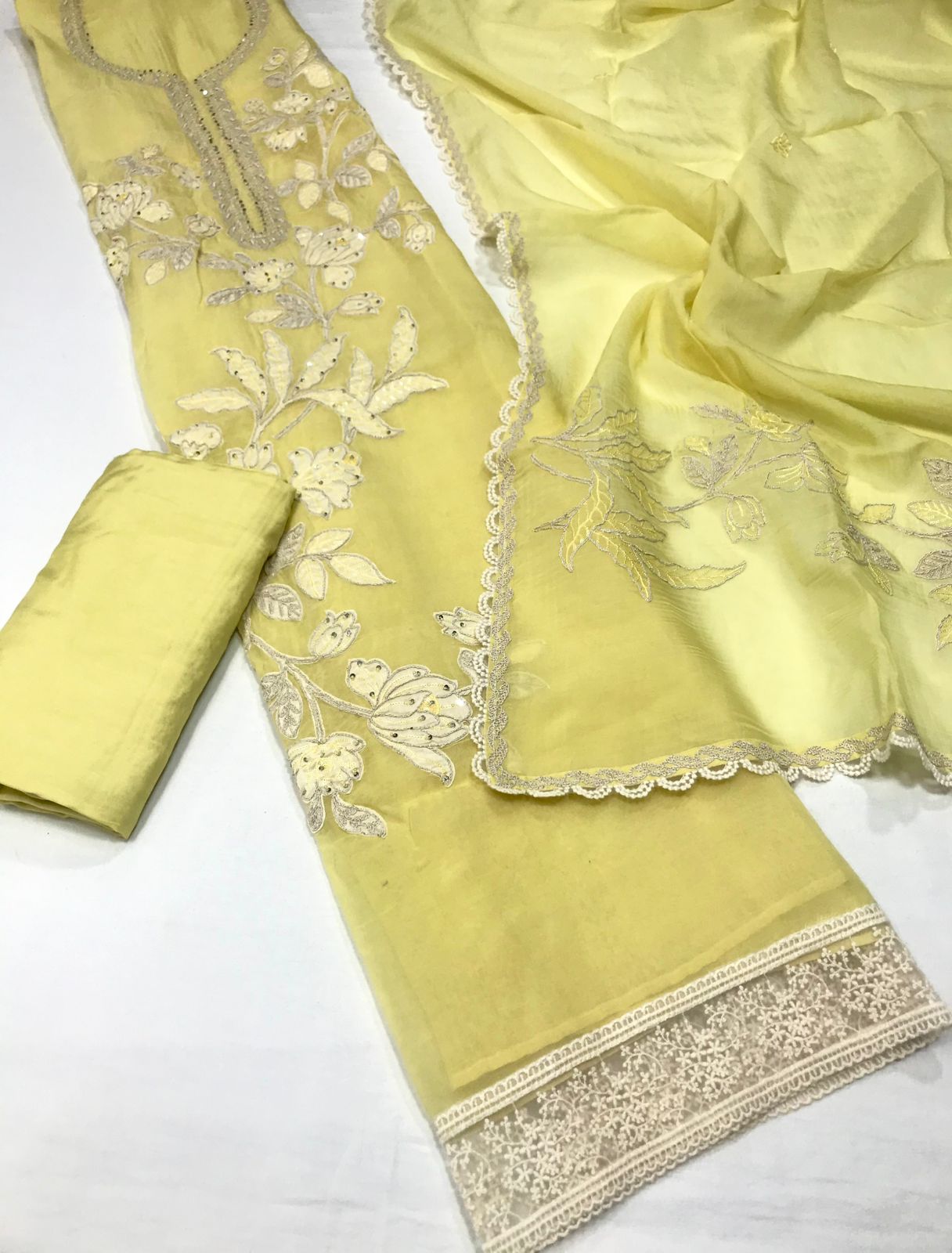 Very Beautiful unstitched organza suits