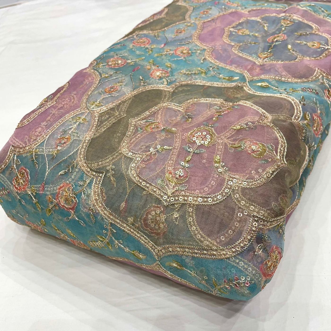 Organza Prints with Embroidery 44 Inch width