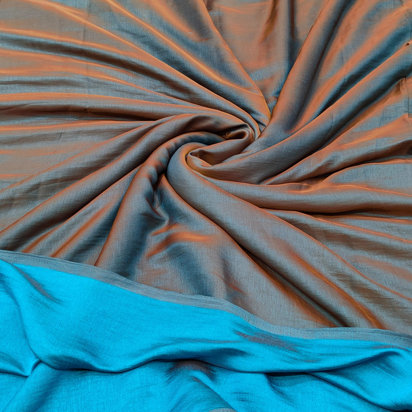 Two Tone Reversible Satin Silk