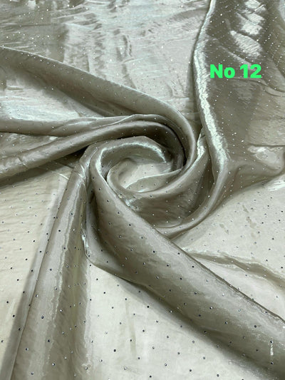 Organza Tissue With Siroski Work 54 inch width