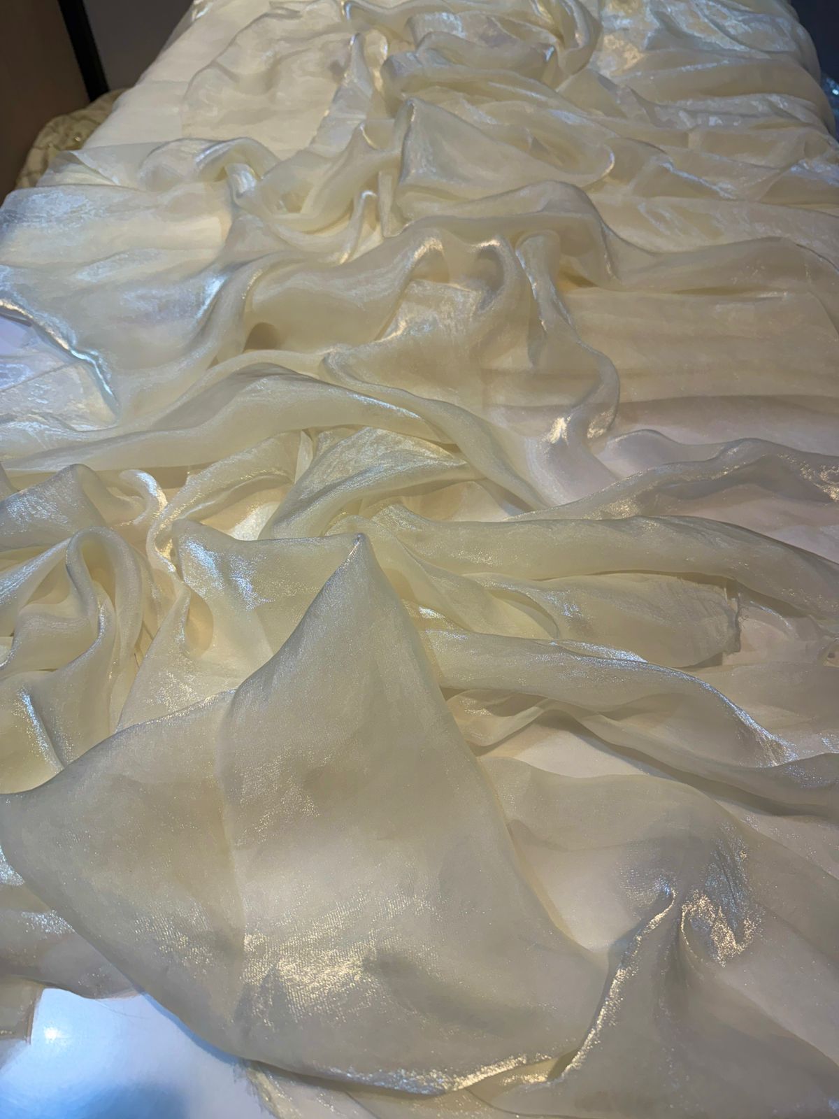 Supersoft Two Tone Satin Organza Fabric 44 inch width