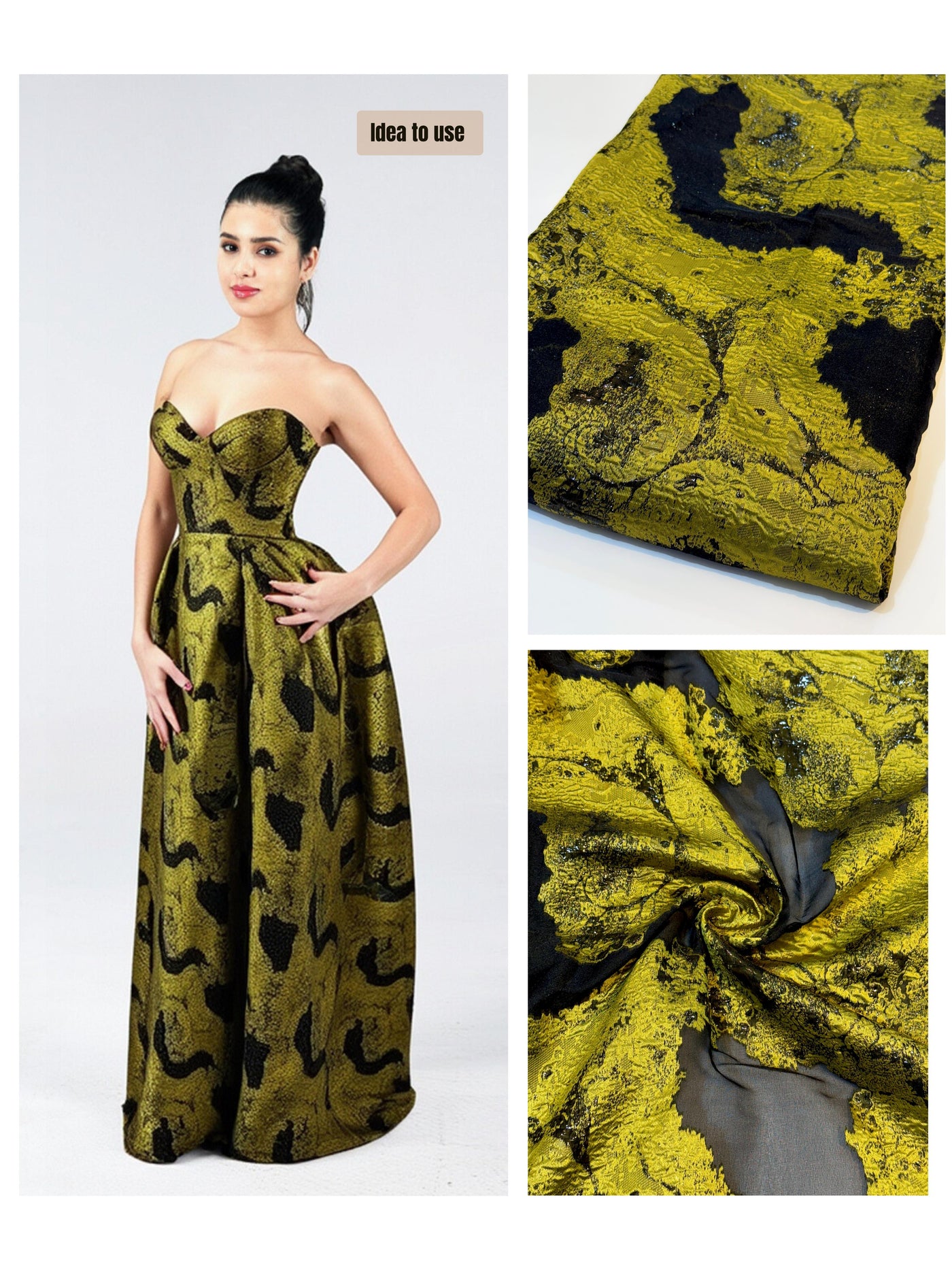 Fiora Big Width Organza Jacquard Fabric 55 inch width