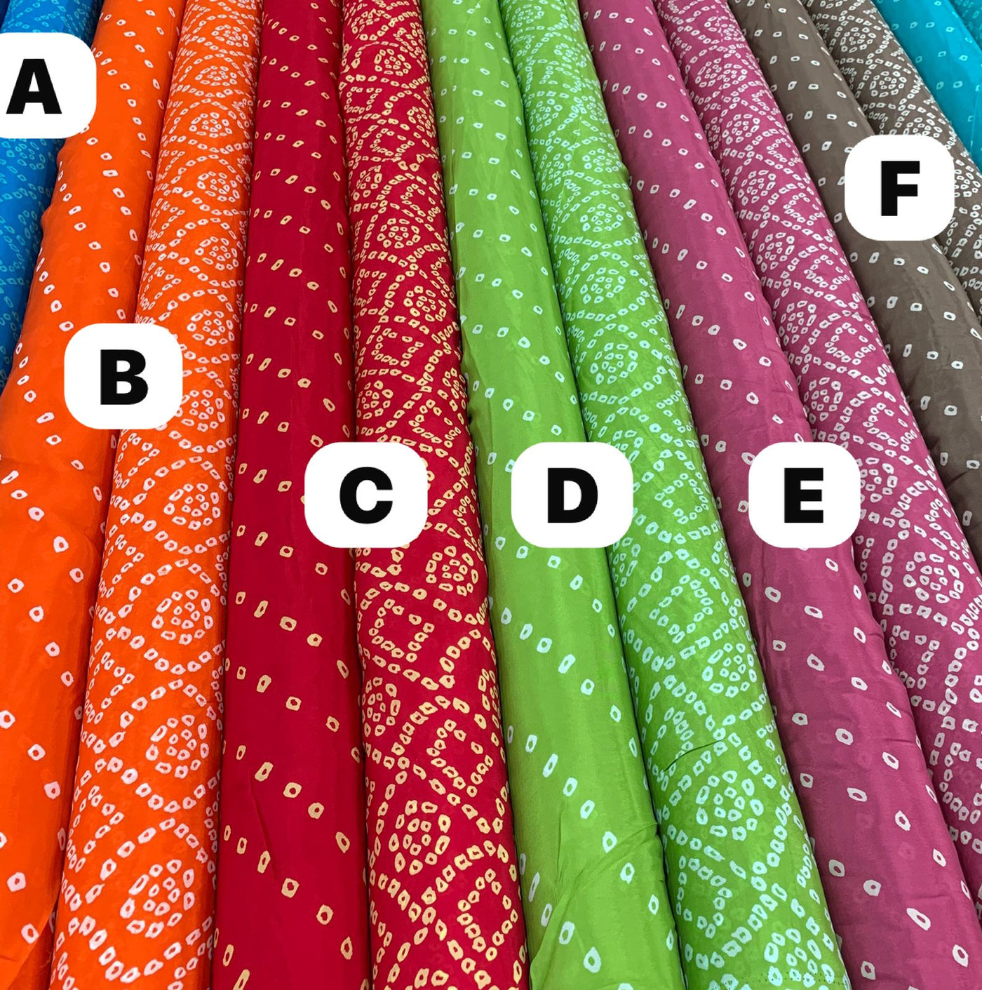 Pure Bamberg Crape Bandhej Suit sets (Shirt Bottom Sets 2.50 meter each )