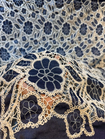 Denim Crochet Fabric big width 50 inch