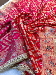 Sheeshmahal Pure Georgette Handwork Dupatta 2.35 meter length