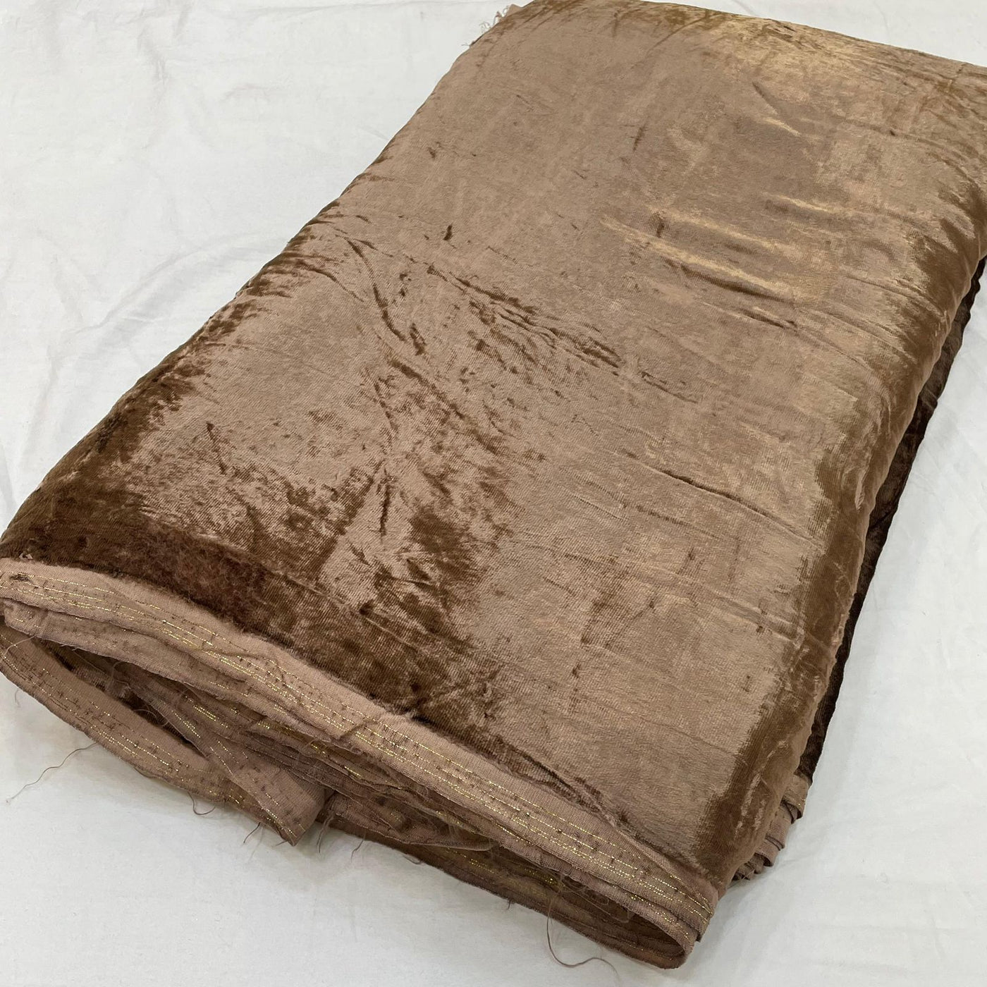 Brown Pure Viscose Velvet 44 inch width (Shade -612 More )