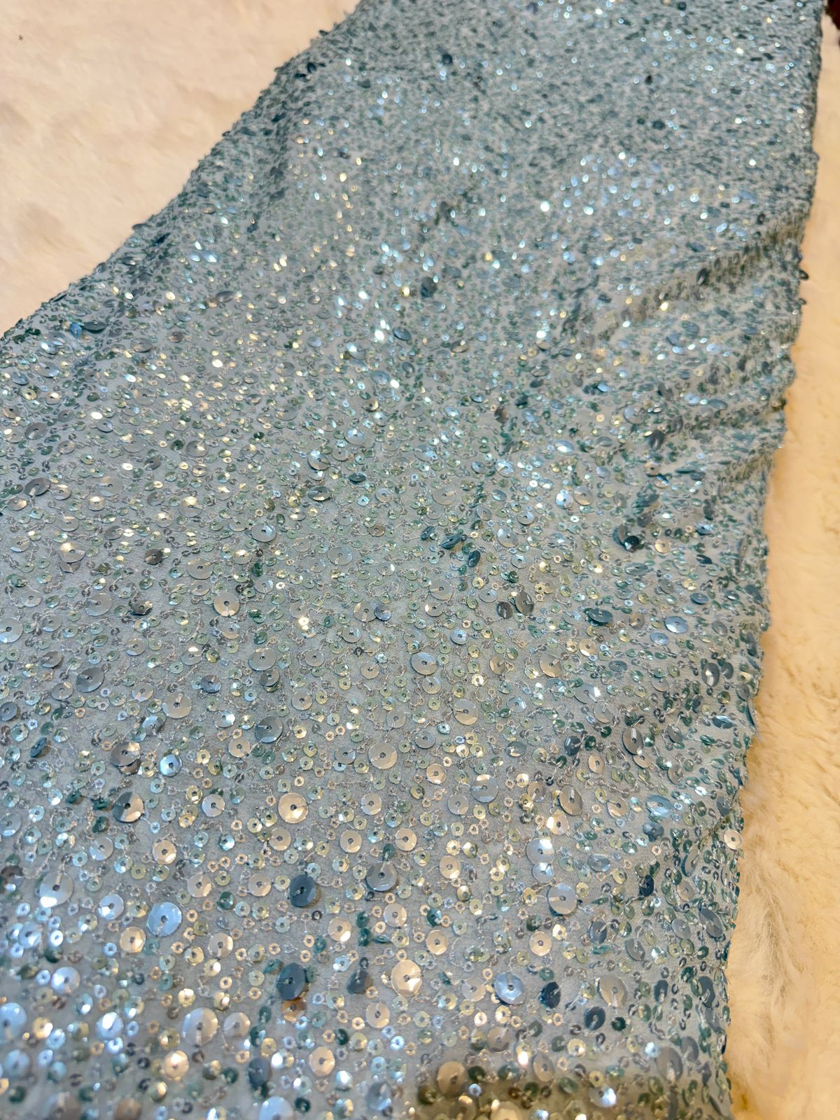 Fairy Pure Viscose Georgette Sequins Embroidery 44 Inch Width