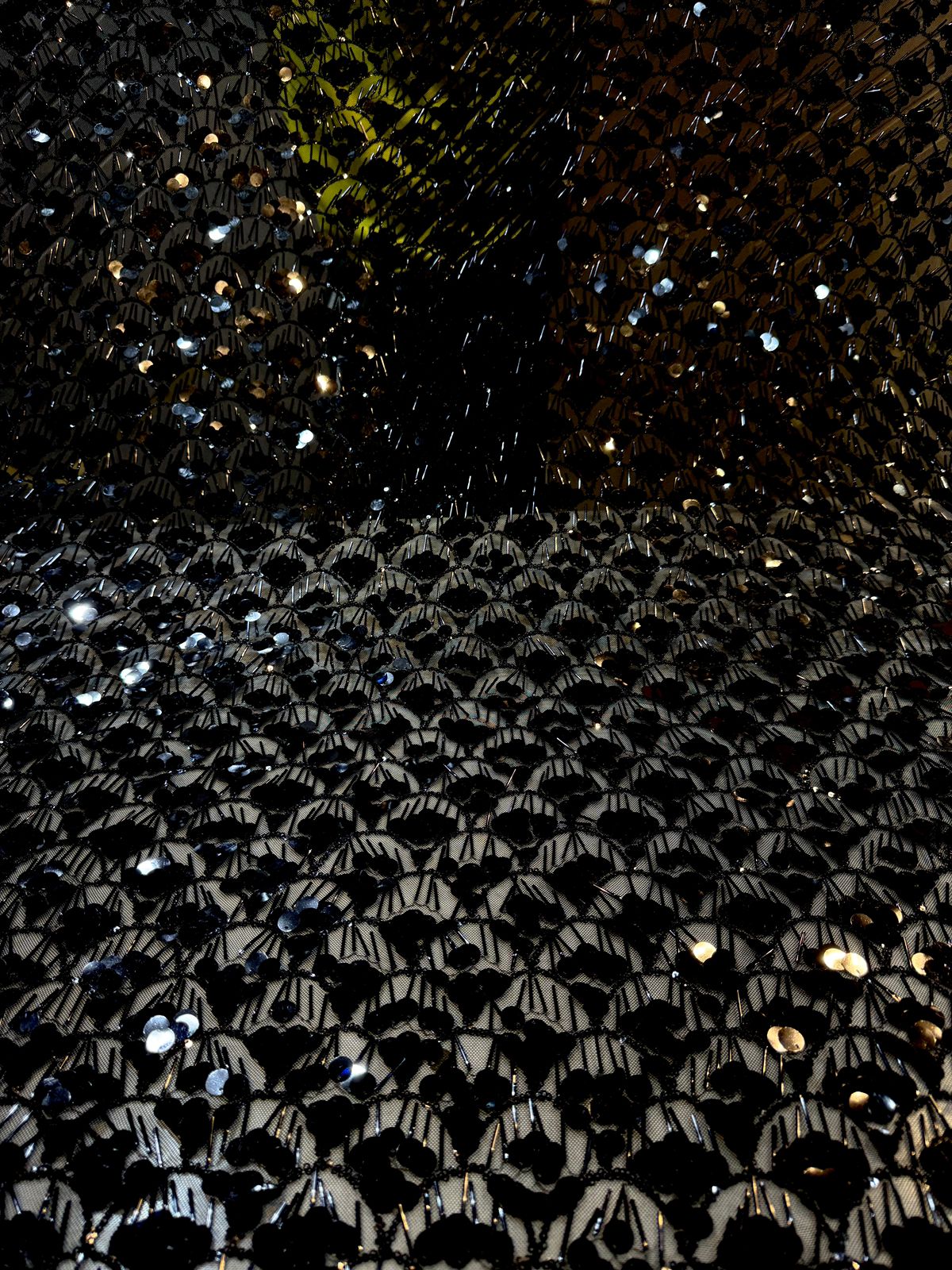 Zila Beautiful Lycra Imported Net Embroidery Long Cutdana and Sequins 54 Inch width