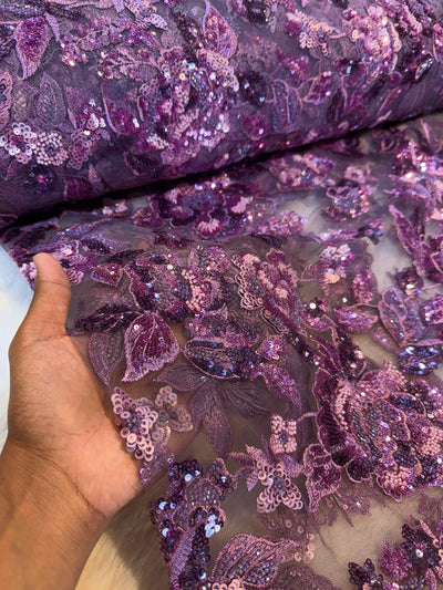Imported Handwork Net Embroidery 54 inch width Dusty Shades