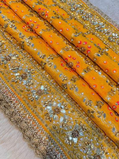 Sheeshmahal Pure Georgette Handwork Dupatta 2.35 meter length