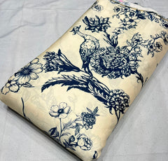 (Precut of 0.50 Meter) Satin Georgette Floral Print 44 Inch width (A1)