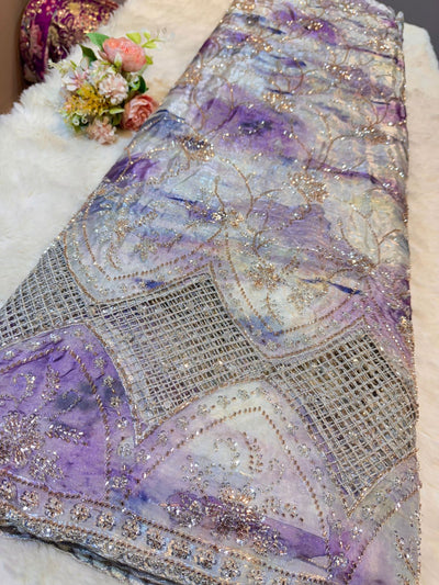 Unjum Jimmy Choo Handwork Embroidery With Daaman Work 54 inch width