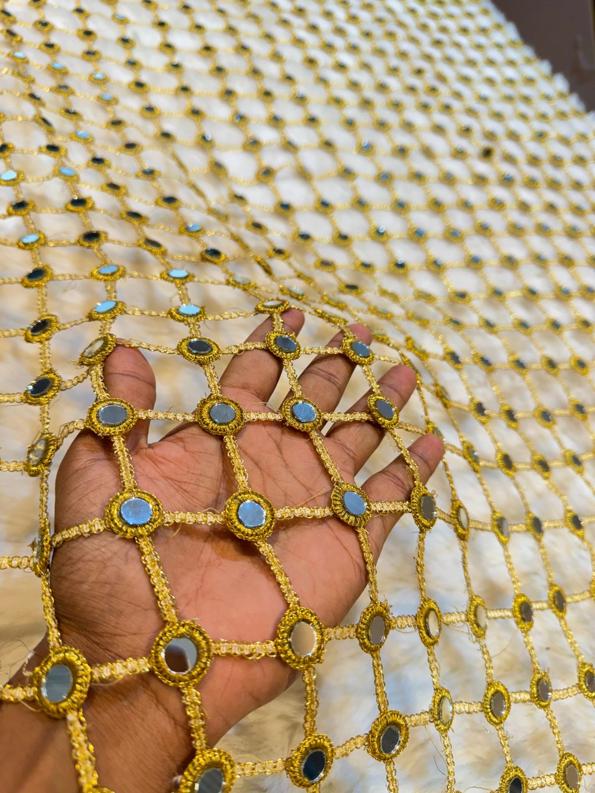 Preorder -Viral Crochet Real Handwork Mirror Dupatta (Dispatch after 20 Days)