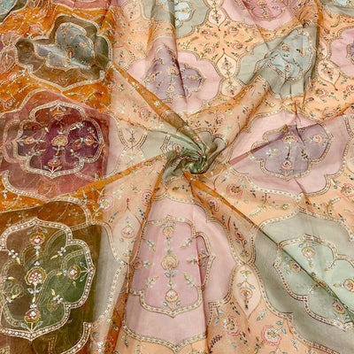 Organza Prints with Embroidery 44 Inch width