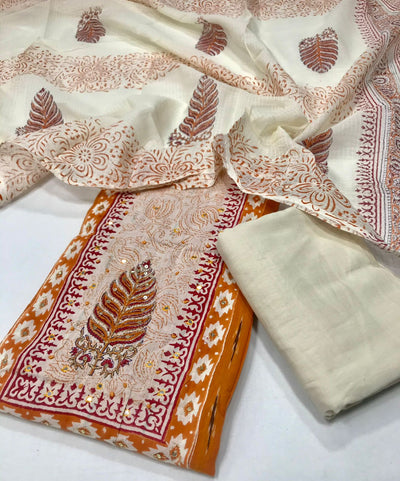 Very Beautiful Unstitched cotton Suits