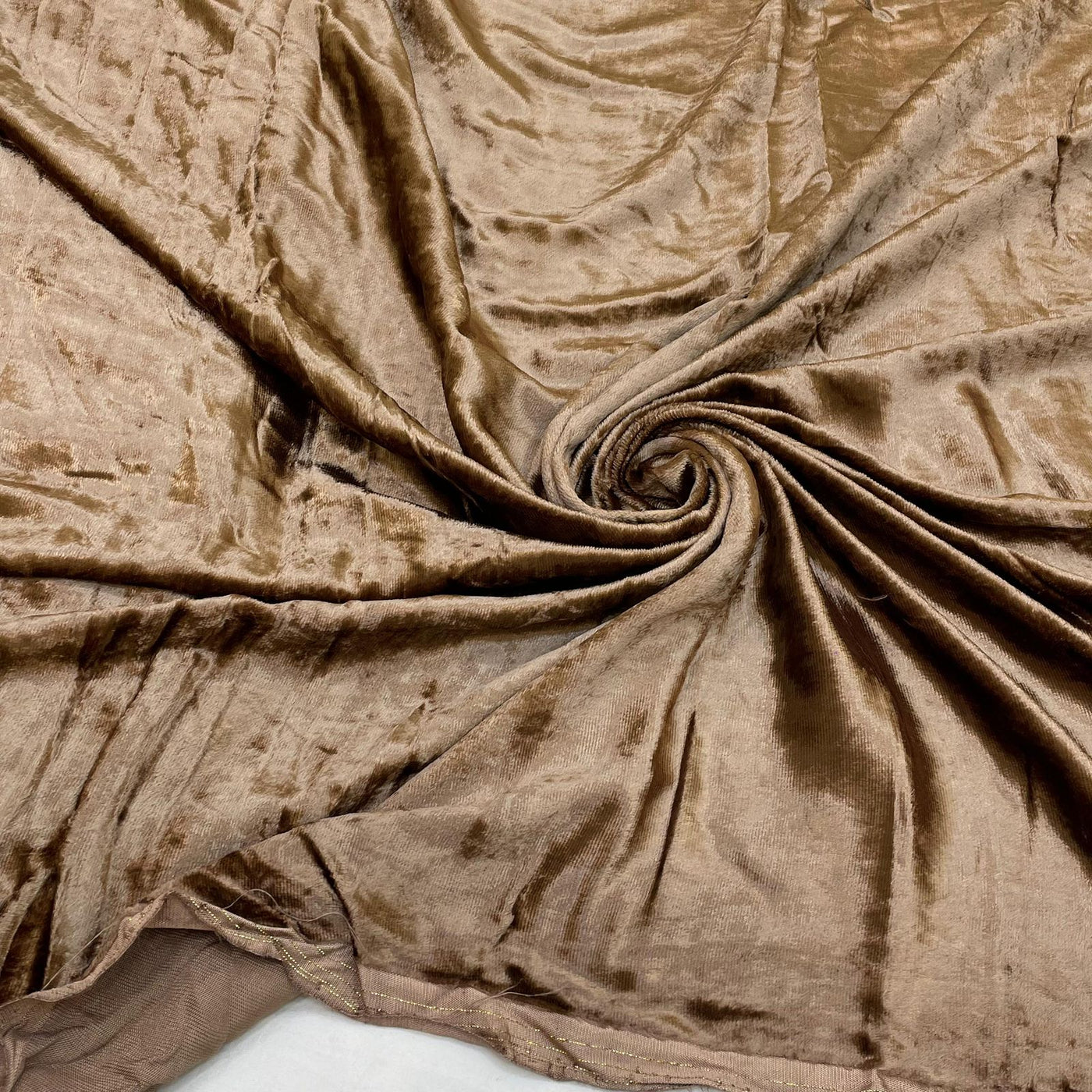 Brown Pure Viscose Velvet 44 inch width (Shade -612 More )