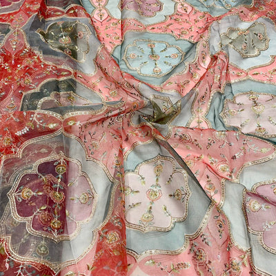 Organza Prints with Embroidery 44 Inch width