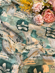 (Wholesale Pack Of 20 meter -Dispatch After 7 days )  Pure Viscose Crape Prints  (Design -  RA02735-1)