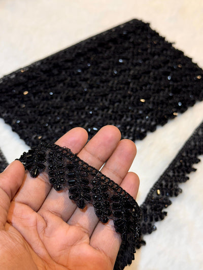 (Wholesale pack of 9 meter ) Lace Border With Cutdana Work