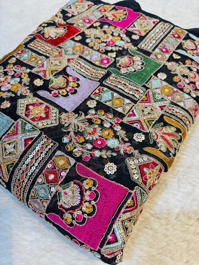 Arzoo Georgette Thread and Sequins Embroidery 44 Inch width