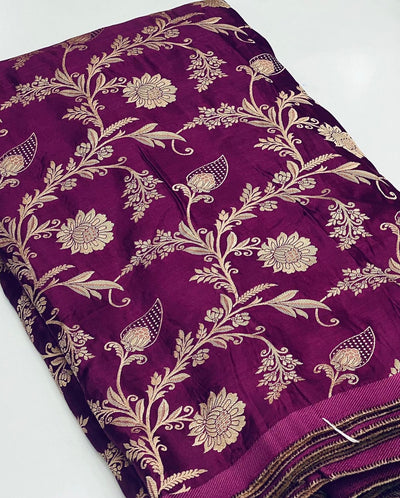 Pure Crape Silk Brocade Supersoft