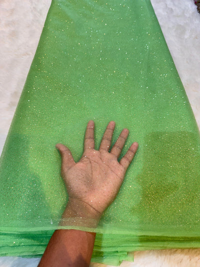 (Wholesale Pack of 10 Meter ) Imported  Sparkle Nets 54 inch width Glitter