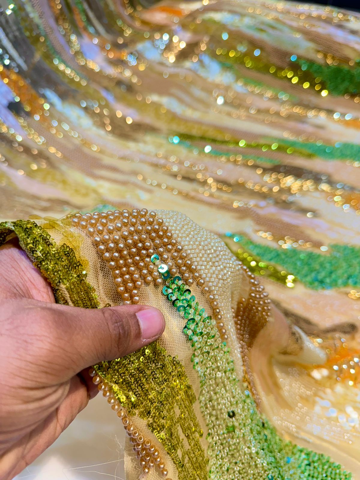 Riffat Handwork Net Embroidery 54inch width