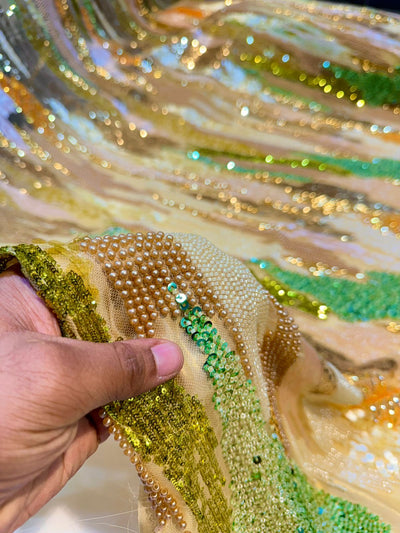 Riffat Handwork Net Embroidery 54inch width