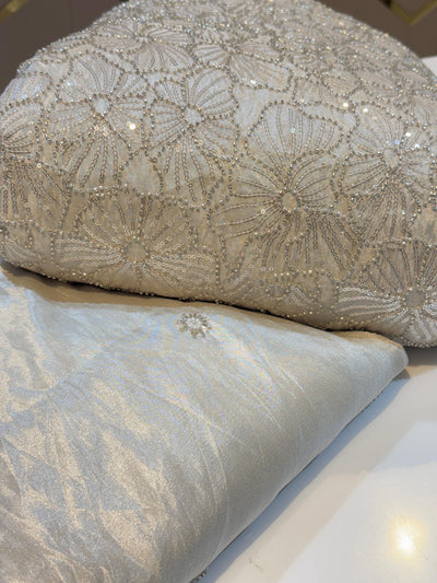 Pure Zari Tissue Handwork Combinations (Jaal / Booti)