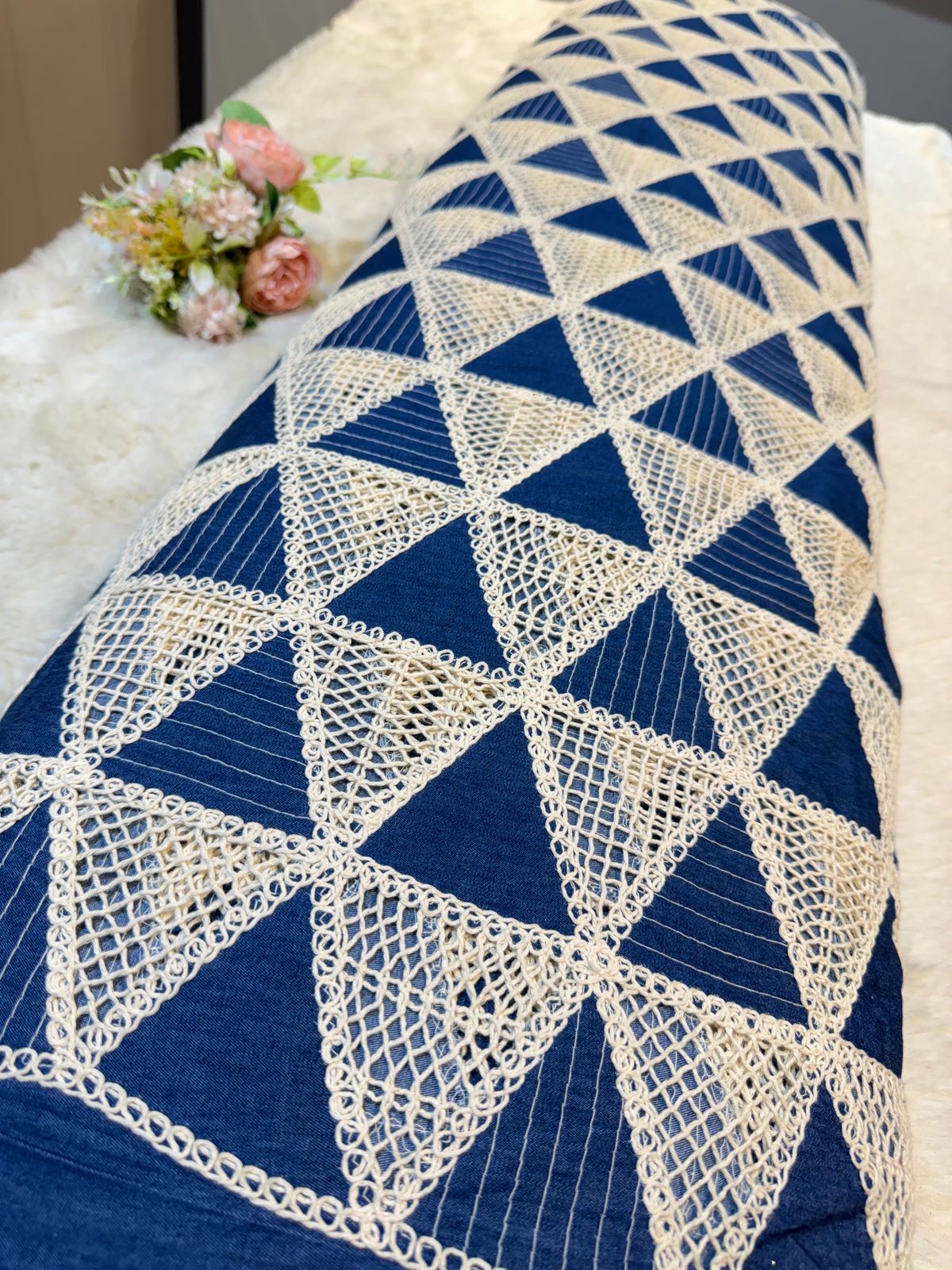 Denim Crochet Fabric big width 50 inch