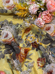 (Wholesale Pack Of 20 meter -Dispatch After 7 days )  Pure Viscose Crape Prints  (Design -  RA02740-3)